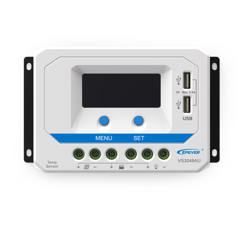 PWM solární regulátor EPever VS2024AU 12/24V série VS, 12V/300Wp nebo 24V/600W, 20A 
