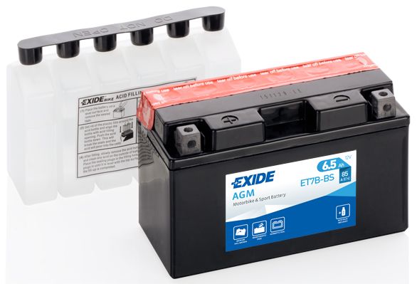 Motobaterie EXIDE ETZ7-BS 12V, 6Ah, 100A, Maintenance Free