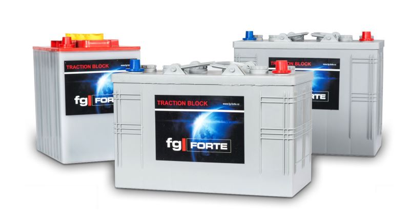 fg-FORTE 6PT180 WET trakční blok 12V 180Ah C5 240Ah C20 517 x 270 x 240 mm