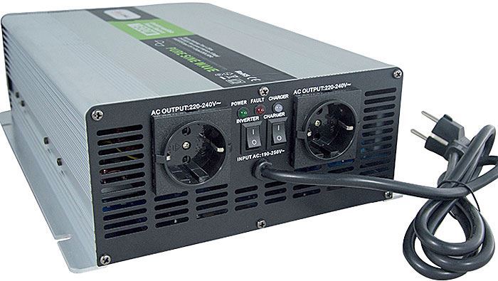 Měnič napětí+UPS+nabíječ 24V/230V/2000W, Soluowill NPS2000, čistá sin.