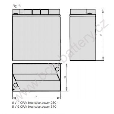 Hoppecke 6 OPzV BLOC Solar.power 370 - 6V / 400Ah (C100) GEL
