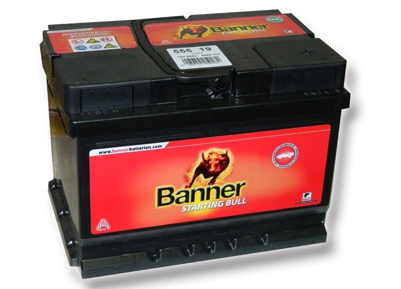 Autobaterie Banner Starting Bull 555 19, 55Ah, 12V ( 55519 ), technologie Ca/Ca