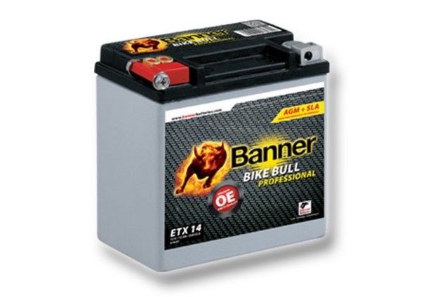 Motobaterie Banner Bike Bull AGM PRO ETX 14, 12Ah, 12V