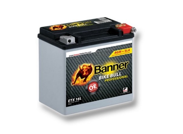 Motobaterie Banner Bike Bull AGM PRO ETX 16L, 19Ah, 12V