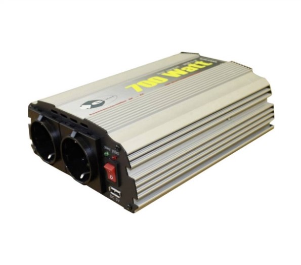 Trapézový měnič napětí e-ast CL700-D-12 z 12 V/DC na 230 V/AC, 5 V/DC, 700 W, USB