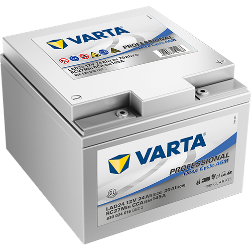 Trakční baterie Varta Professional Deep Cycle AGM, 12V - 24Ah, LAD24, 830 024 016