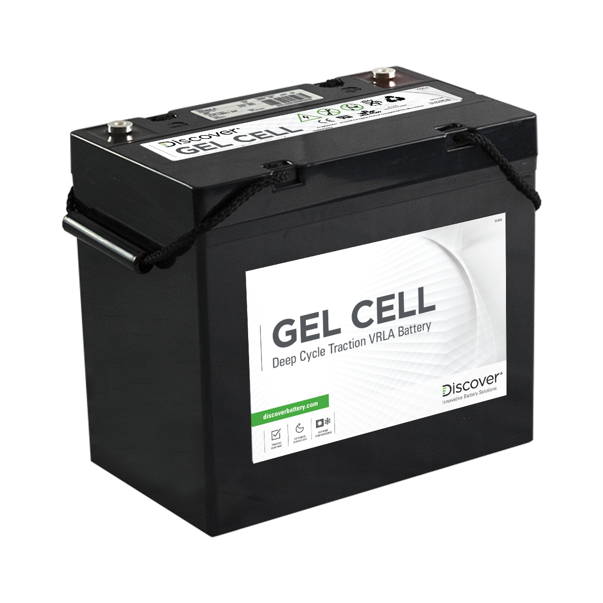 Gelový trakční akumulátor Discover EV512G-044, GEL, 12V, 45Ah C5 229x138x212 M6