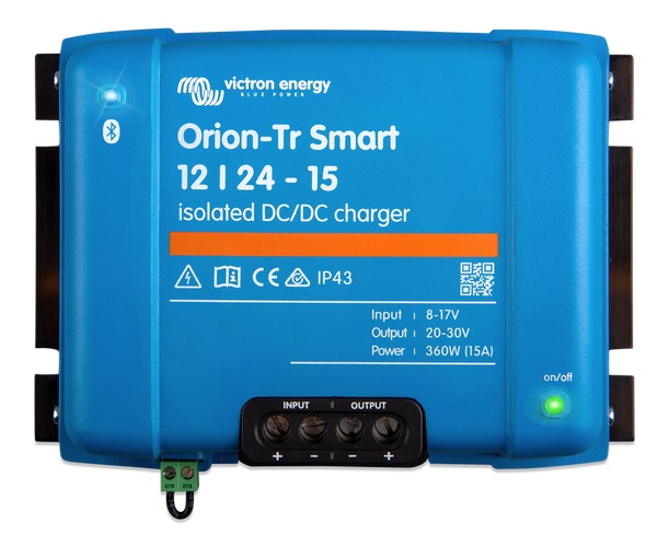 DC-DC nabíječka Victron Energy, Orion-Tr Smart - 12V DC na 24V DC, 15A (360W) izolovaná