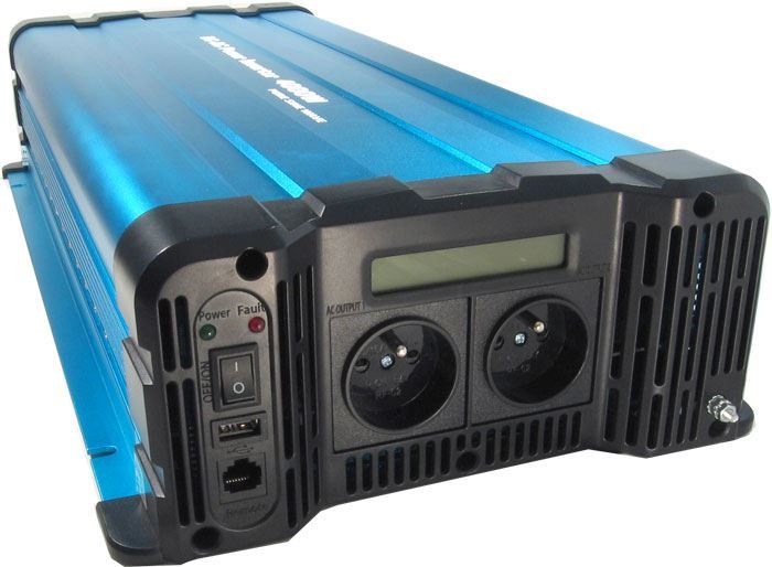 Měnič napětí 12V/230V 4000W, Solarvertech FS4000, dálkové ovládání, čistá sinusovka
