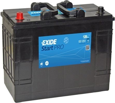 Autobaterie Exide StartPRO 12V, 125Ah, 760A, EG1251