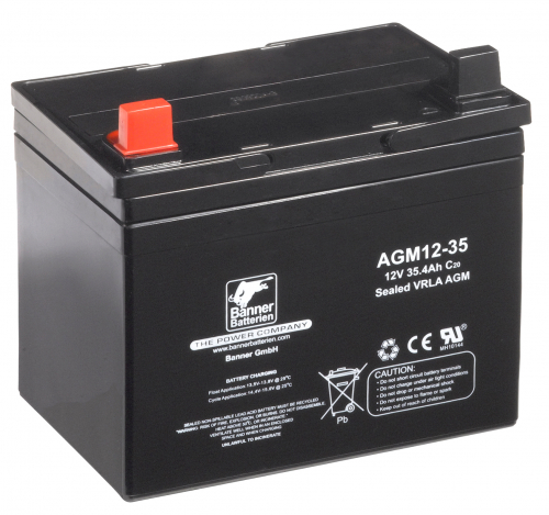 Trakční baterie Banner AGM 12-35 12V 35,4Ah C20 / 28,9Ah C5 Deep cycle