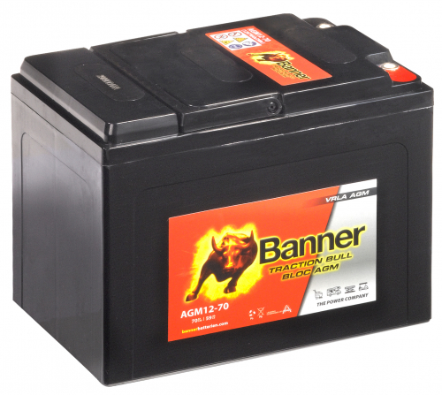 Trakční baterie Banner AGM 12-70 12V 51Ah C20 / 44Ah C5 Deep cycle