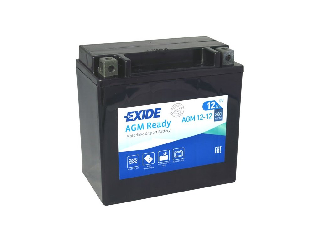 Motobaterie EXIDE Bike AGM12-12 AGM12-12, 12V, 12Ah, 150A
