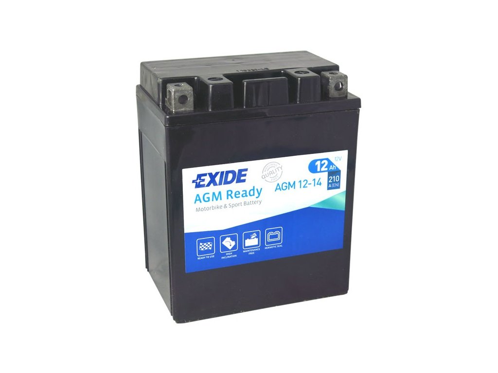 Motobaterie EXIDE Bike AGM12-14 (YTX14AHL-BS), 12V, 12Ah, 210A