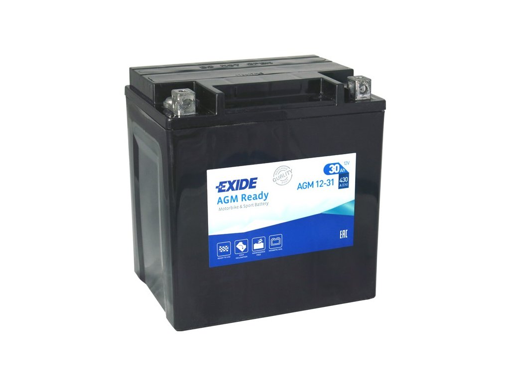 Motobaterie EXIDE Bike AGM12-31 (YIX30L-BS), 12V, 30Ah, 430A