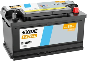 Autobaterie EXIDE Excell 12V 80Ah 700A EB802 315x175x175