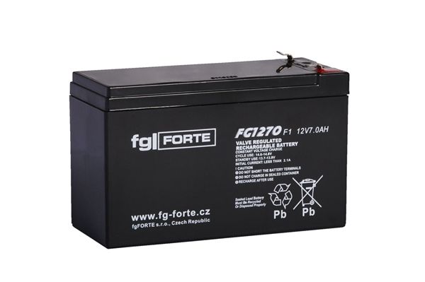 FG-Forte FG1270 - 12V / 7Ah, kontakt F1