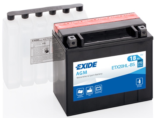 Motobaterie Exide ETX20HL-BS, 12V, 18Ah, 230A, Maintenance Free
