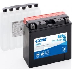 Motobaterie Exide ET14B-BS, 12V, 12Ah, 190A,  Maintenance Free 