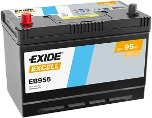 Autobaterie EXIDE Excell 12V 95Ah 760A EB955 306x173x222 Levá