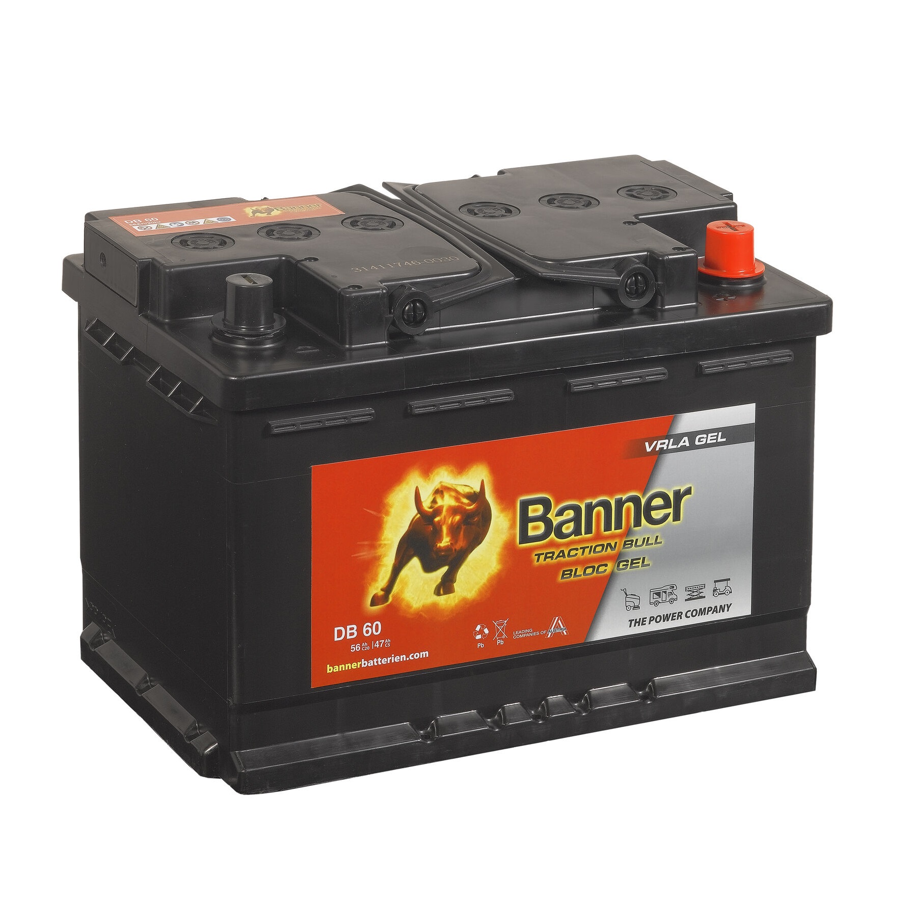 Banner Traction BULL Bloc DB 60 12V / 56Ah C20 / 51Ah C5 DIN (d.278 x š.175 x v.190 mm)