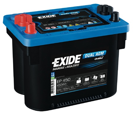 EXIDE Dual AGM EP450 12V, 50Ah, 750A , *450Wh