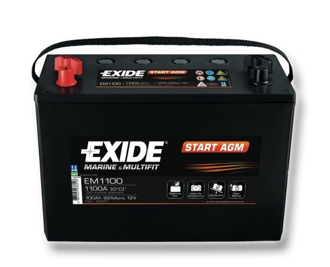 Autobaterie EXIDE Start AGM 12V 100Ah 925A EM1100