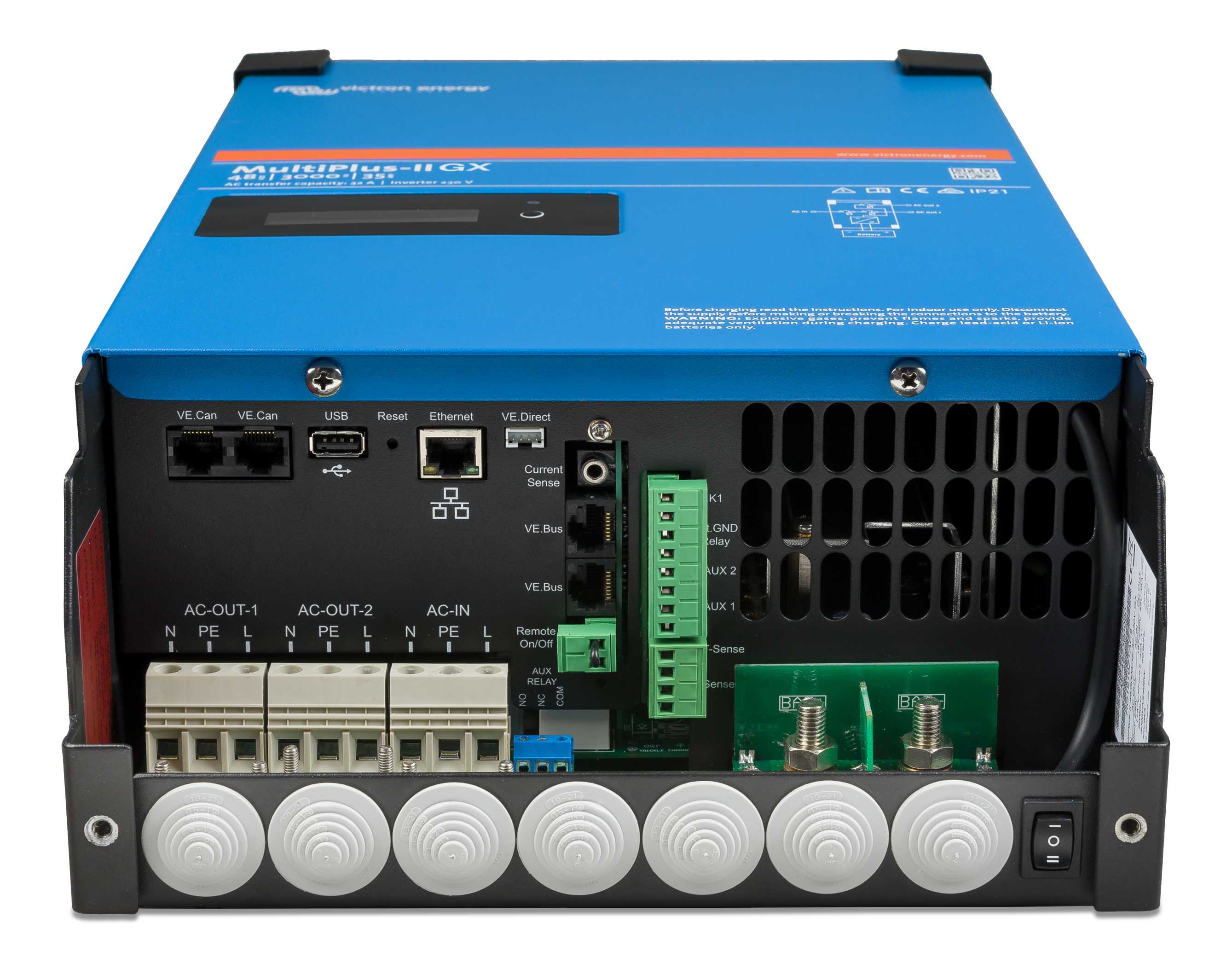 Hybridní měnič/nabíječ MultiPlus-II GX 48V/5000VA/70A-50A 