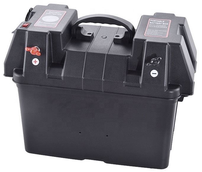 Box BCH Battery pro akumulátor se zásuvkami 12V a USB 5V/2,1+1A pro baterii 100Ah, BA880