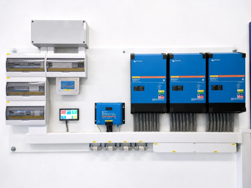3 fázový solární set Victron Energy s výkonem solárního pole 9,54Wp/h, 3x230V AC, Lithiová baterie 9,6kWh 